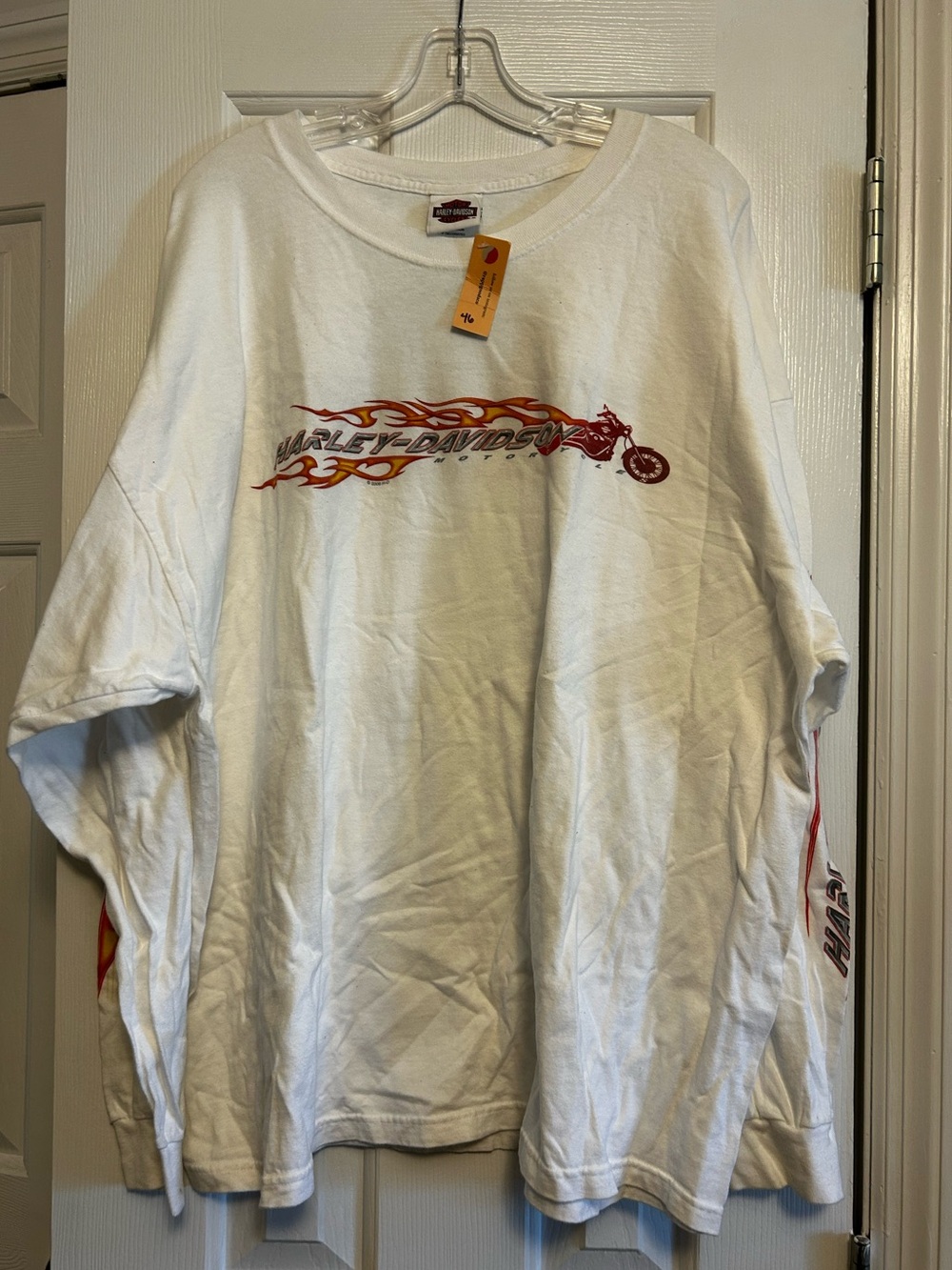 White Long-Sleeve Harley Davidson Tee